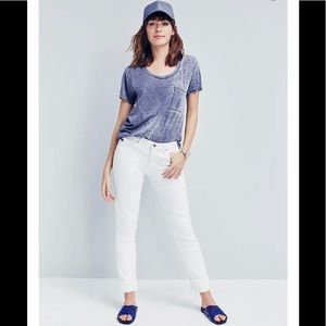 AG 'The Prima' Mid Rise Cigarette Jeans’ White 30R